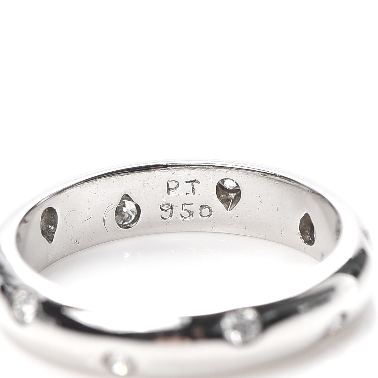 Platinum Diamond 4mm Etoile Band Ring 50 5.25