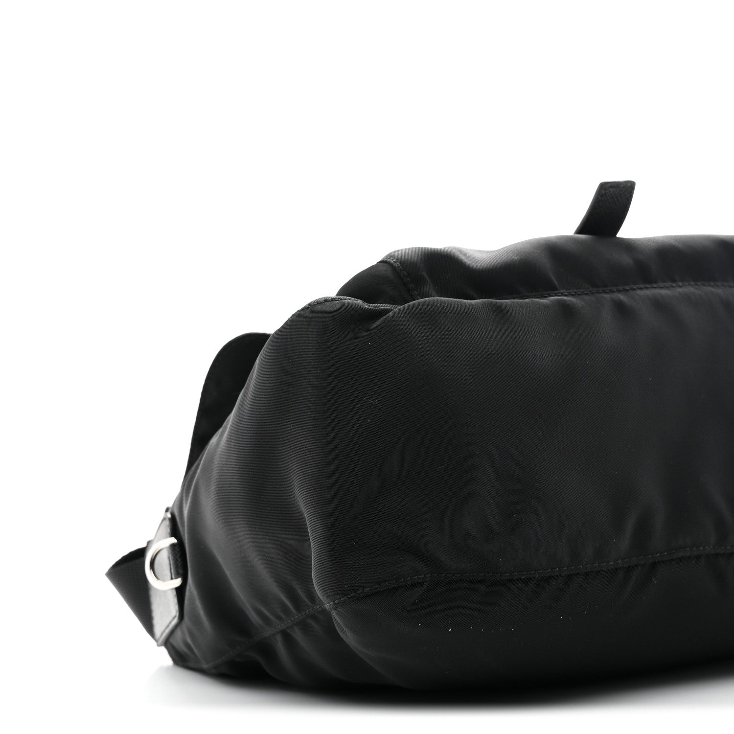 Prada Nylon Vela Saffiano Single Buckle Messenger Shoulder Bag Black 9 of 10