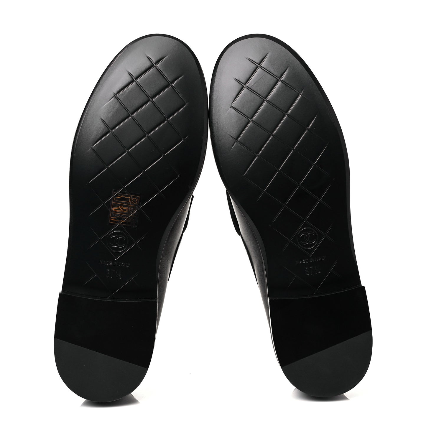 Lambskin Quilted CC Turnlock Loafers 37.5 Black