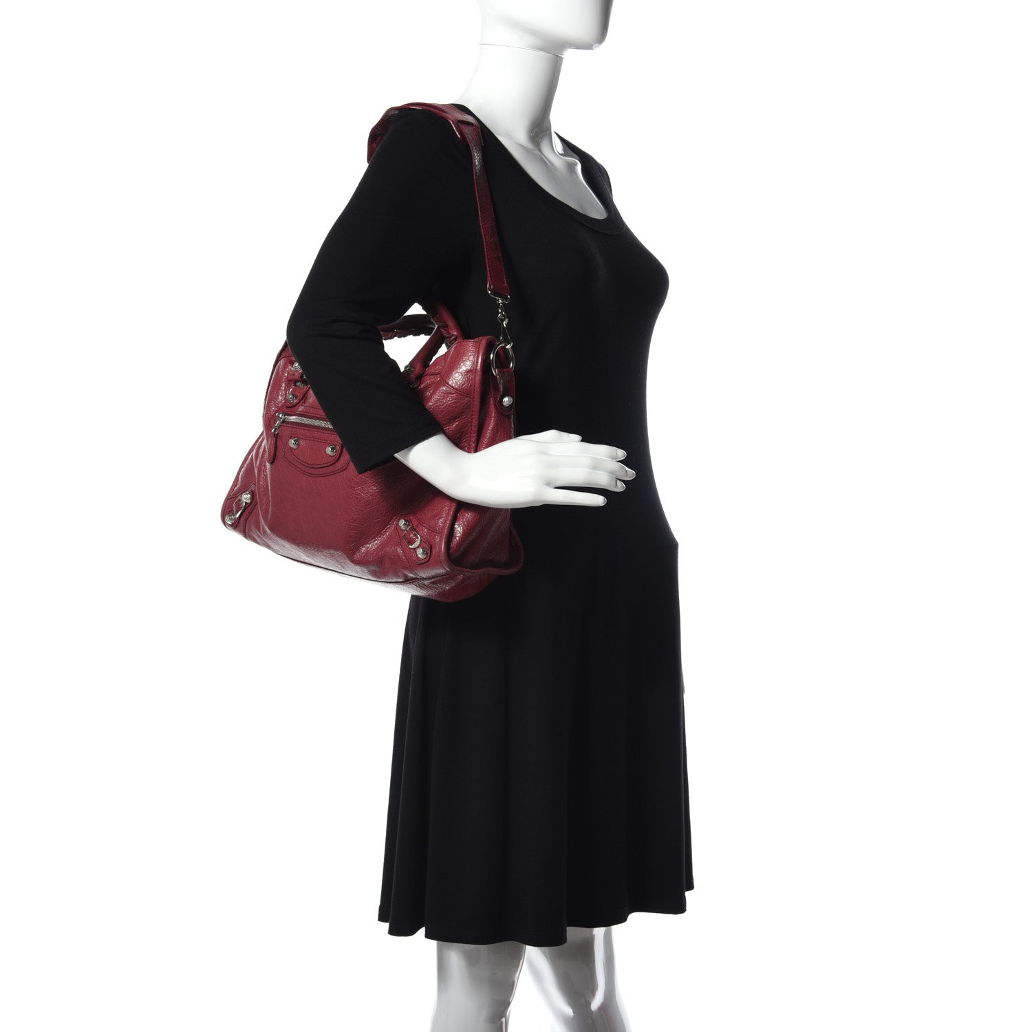 Balenciaga Agneau Giant 12 Silver Hardware City Cassis 2 of 9