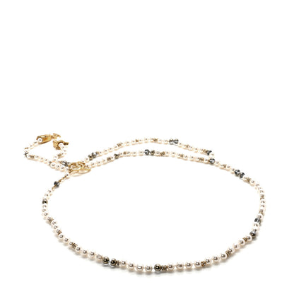 Chanel Pearl Crystal CC Dragon Chain Belt Gold White Ruthenium Grey 2 of 4