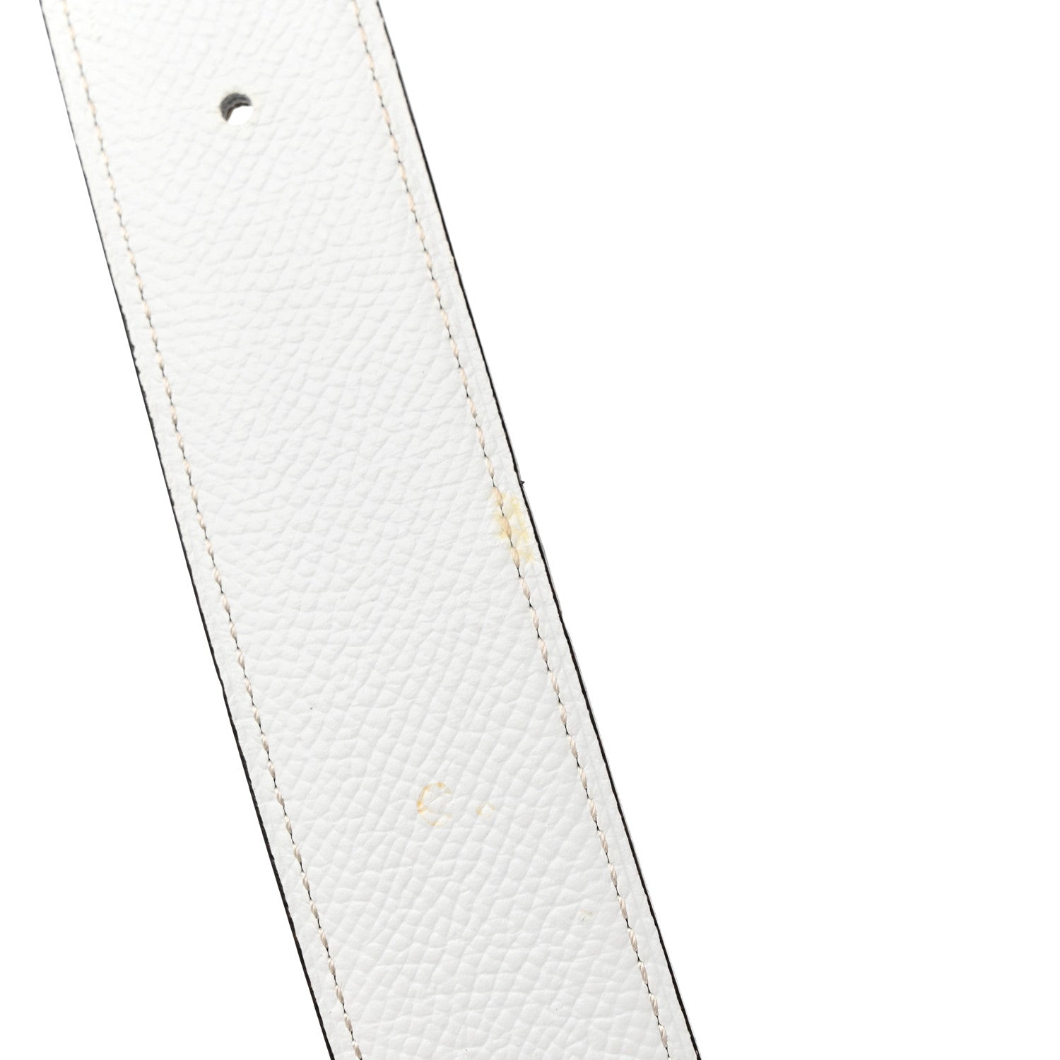 Hermes Epsom 32mm Belt Strap 105 42 White Vert De Gris 8 of 9