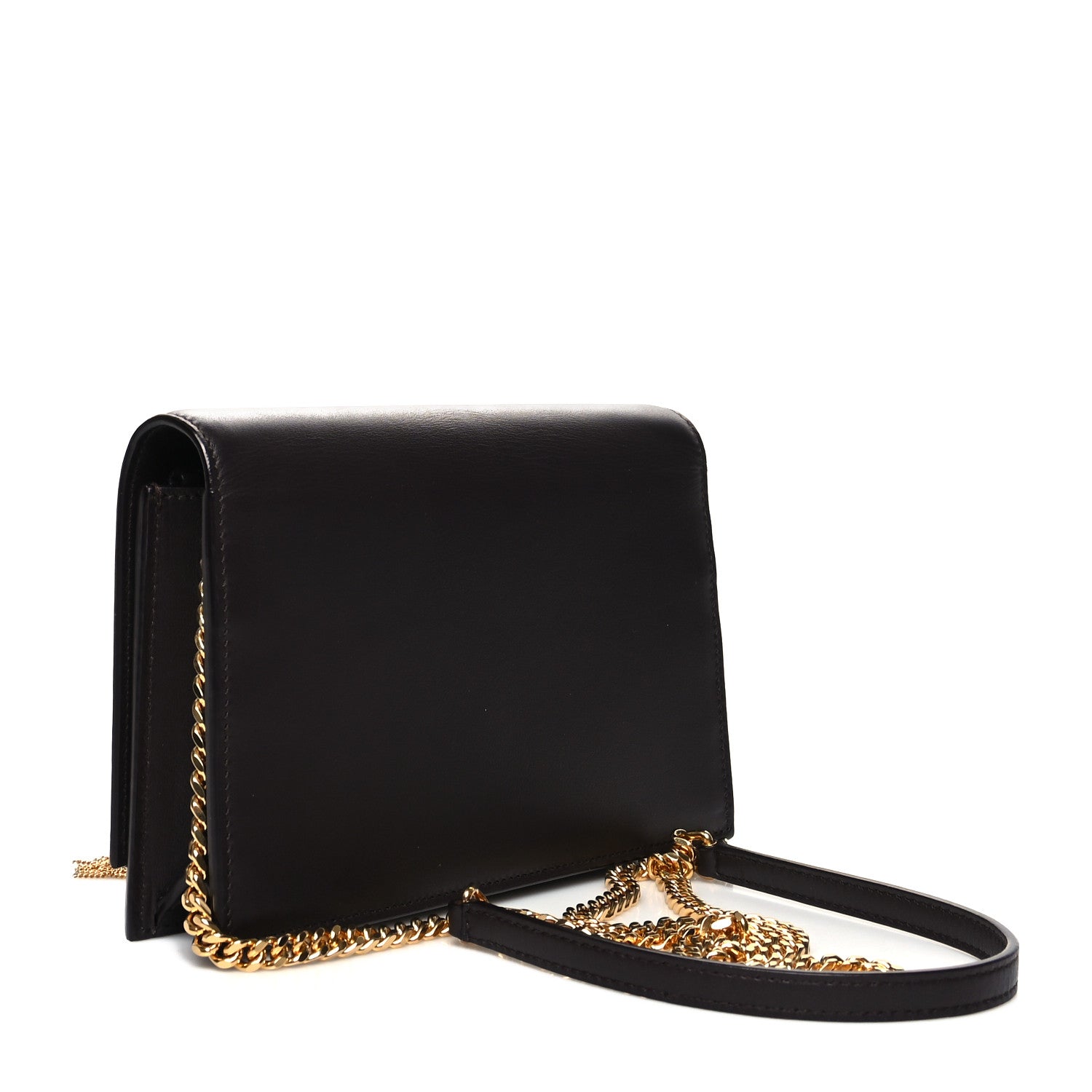 Saint Laurent Smooth Calfskin Classic Monogram Kate Tassel Chain Wallet Amaranto 3 of 10