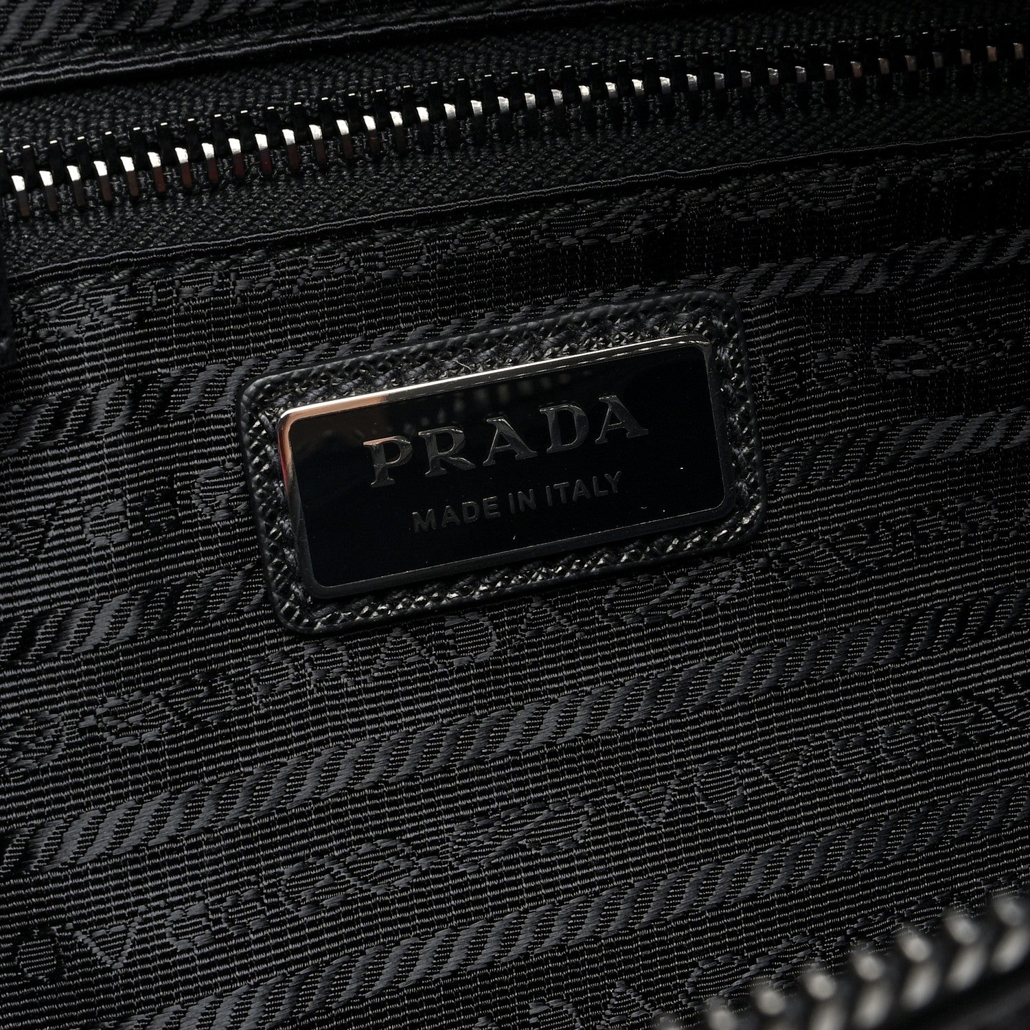 Prada Tessuto Nylon Saffiano Belt Bag Black 6 of 9