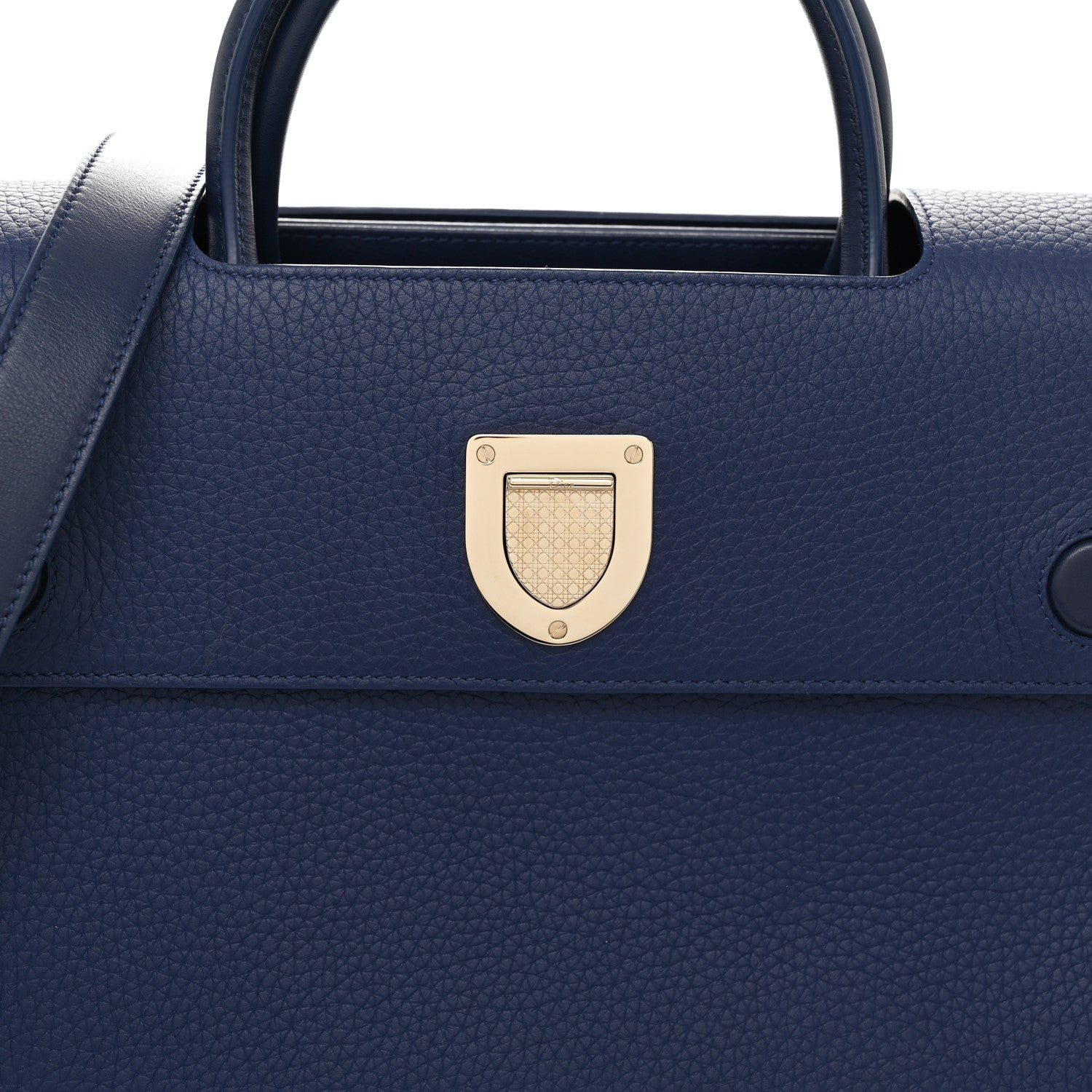 Christian Dior Bullcalf Diorever Flap Navy 7 of 9