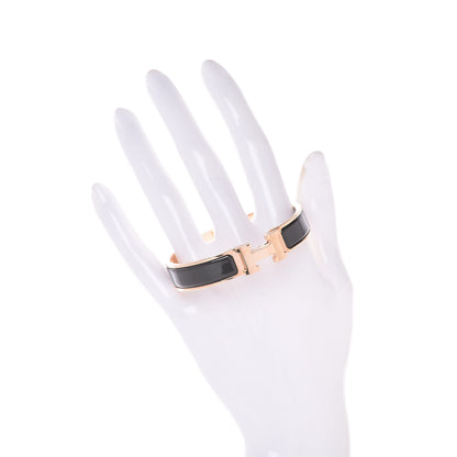 Hermes Enamel Narrow Clic Clac H Bracelet PM Black 2 of 6