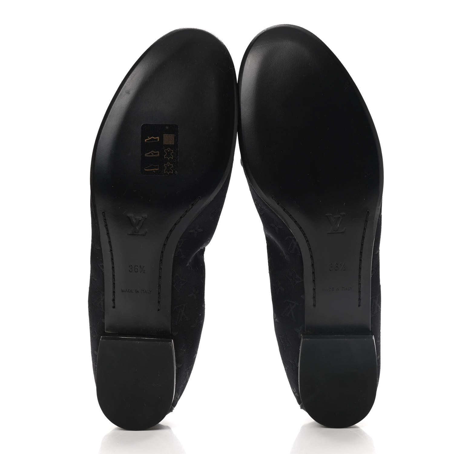 Louis Vuitton Satin Monogram Ballerina Flats 36.5 Black 6 of 8