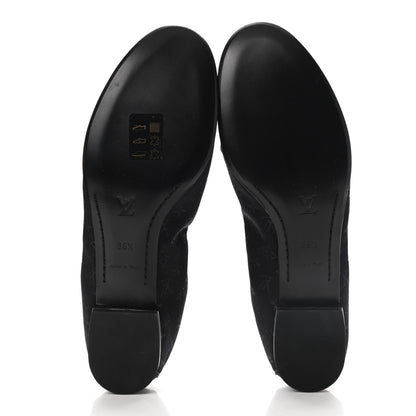Louis Vuitton Satin Monogram Ballerina Flats 36.5 Black 6 of 8