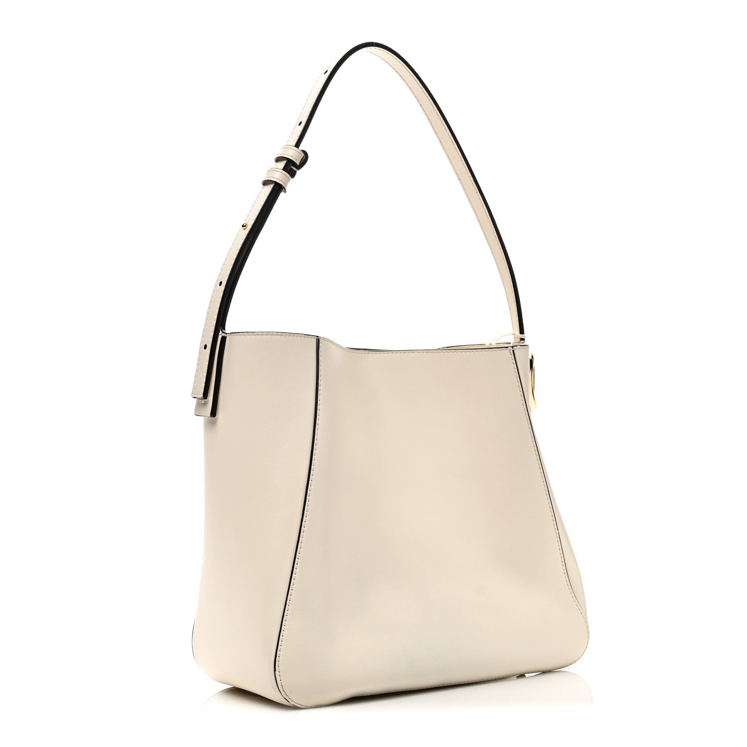 Valentino Garavani Calfskin VLogo Bucket Bag White 3 of 9