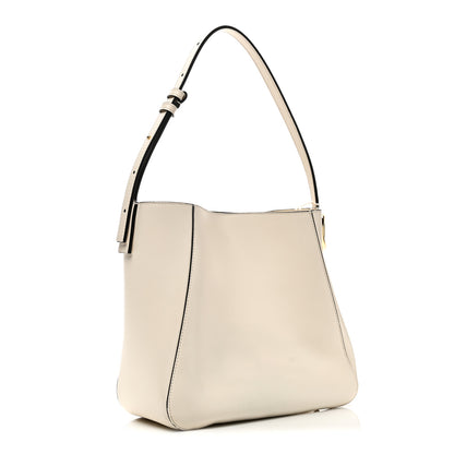 Valentino Garavani Calfskin VLogo Bucket Bag White 3 of 9