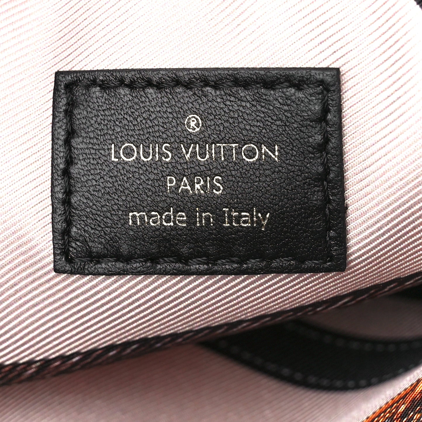 Lambskin Embossed Monogram Scarf Coussin PM Black