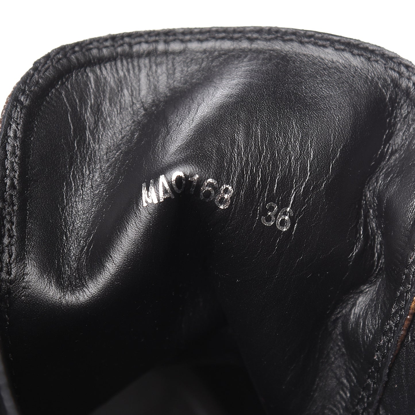 Suede Calfskin Monogram Laureate Platform Desert Boots 36 Black