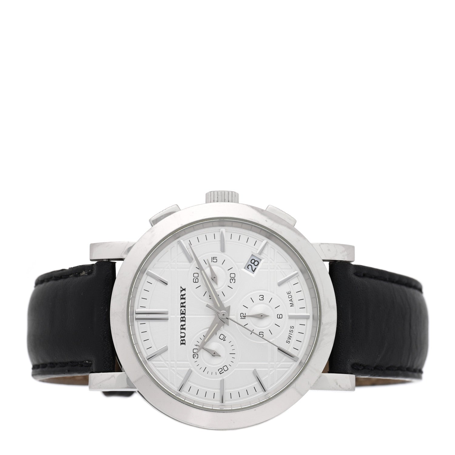 Burberry Stainless Steel Calfskin 38mm Heritage Chronograph Quartz