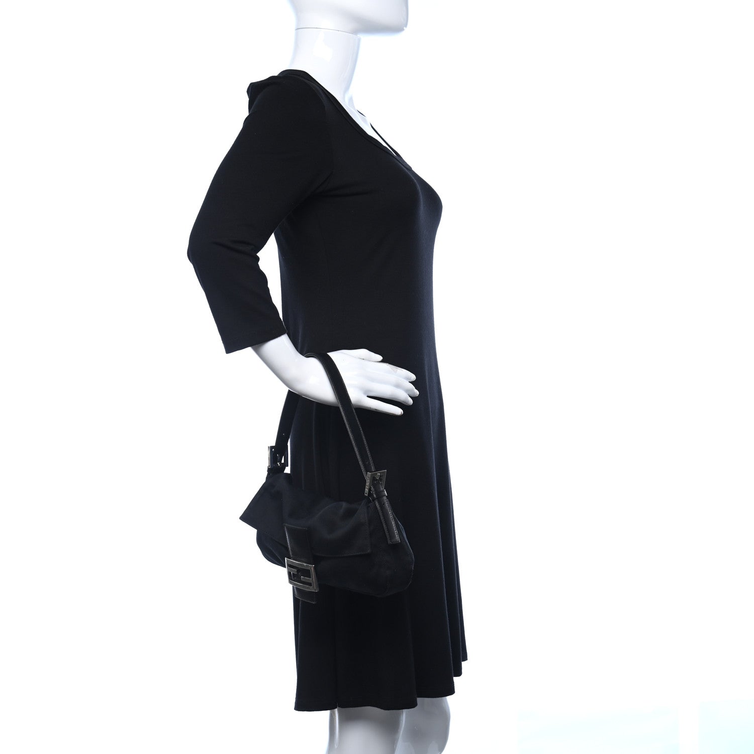 Fendi Canvas Baguette Black 2 of 9