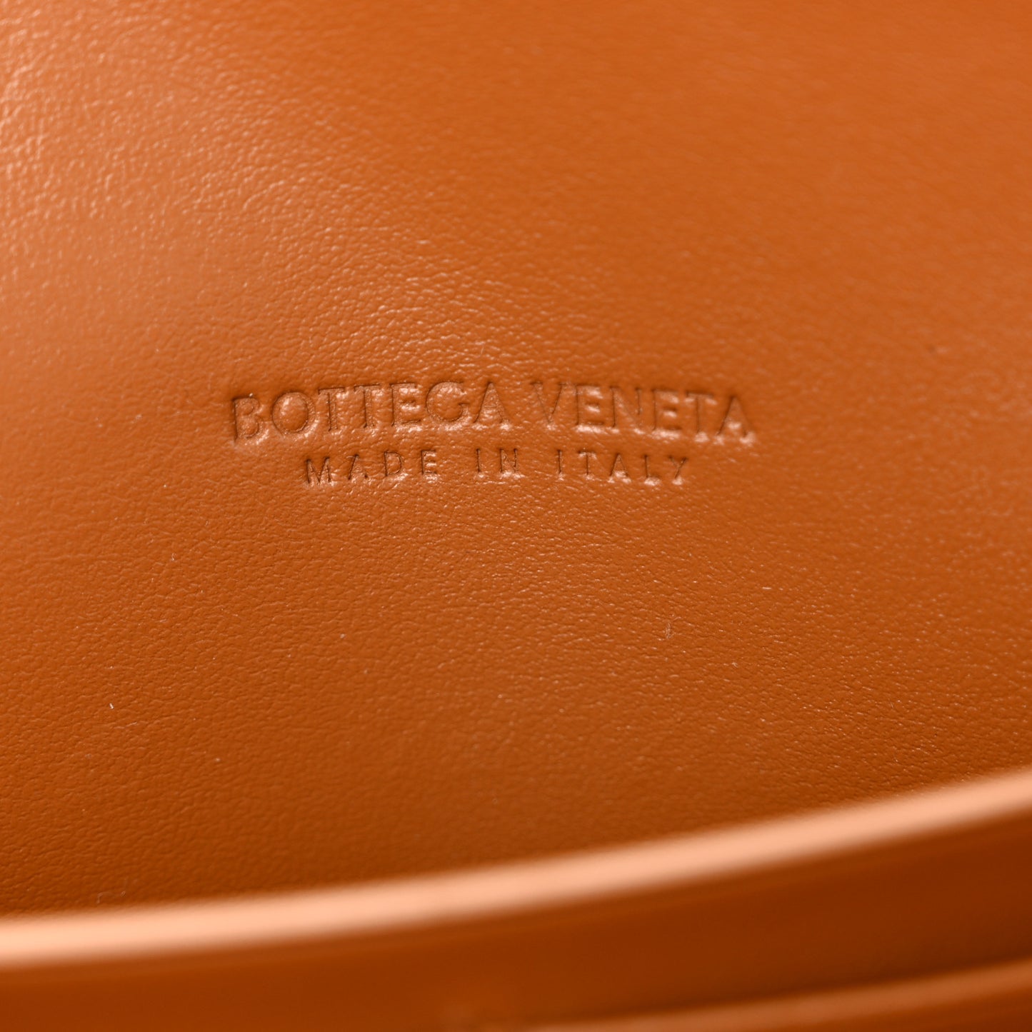 Nappa Intrecciato Long Andiamo Top Handle Clutch Cognac