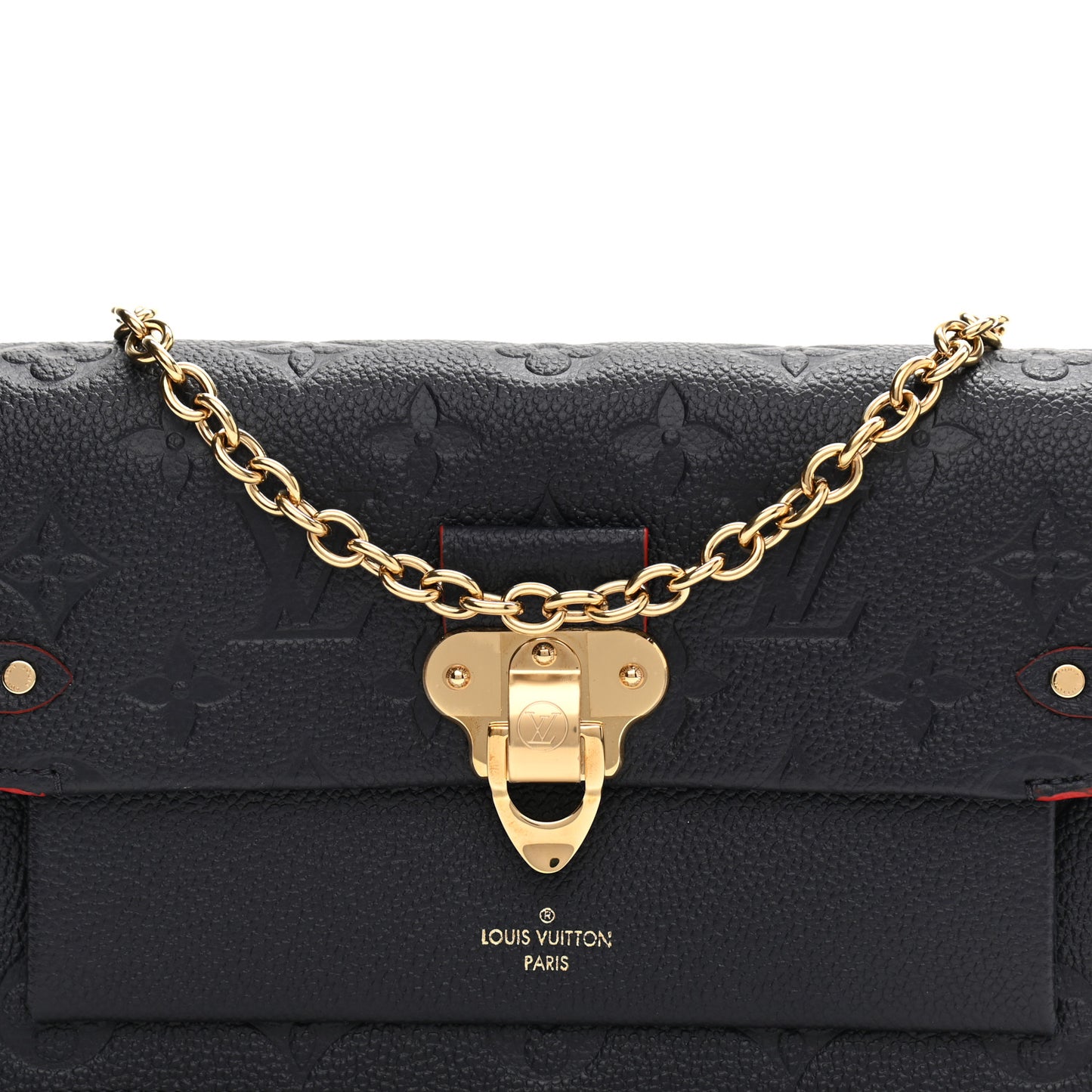 Empreinte Vavin Chain Wallet Marine Rouge