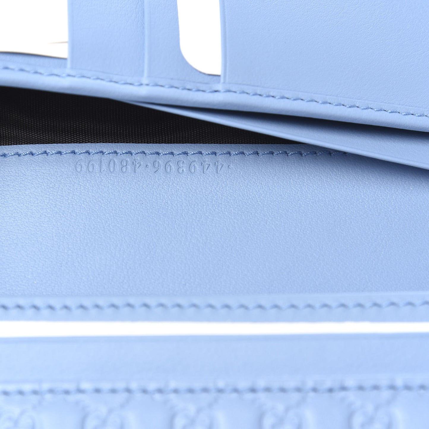 Soft Microguccissima Continental Wallet Mineral Blue