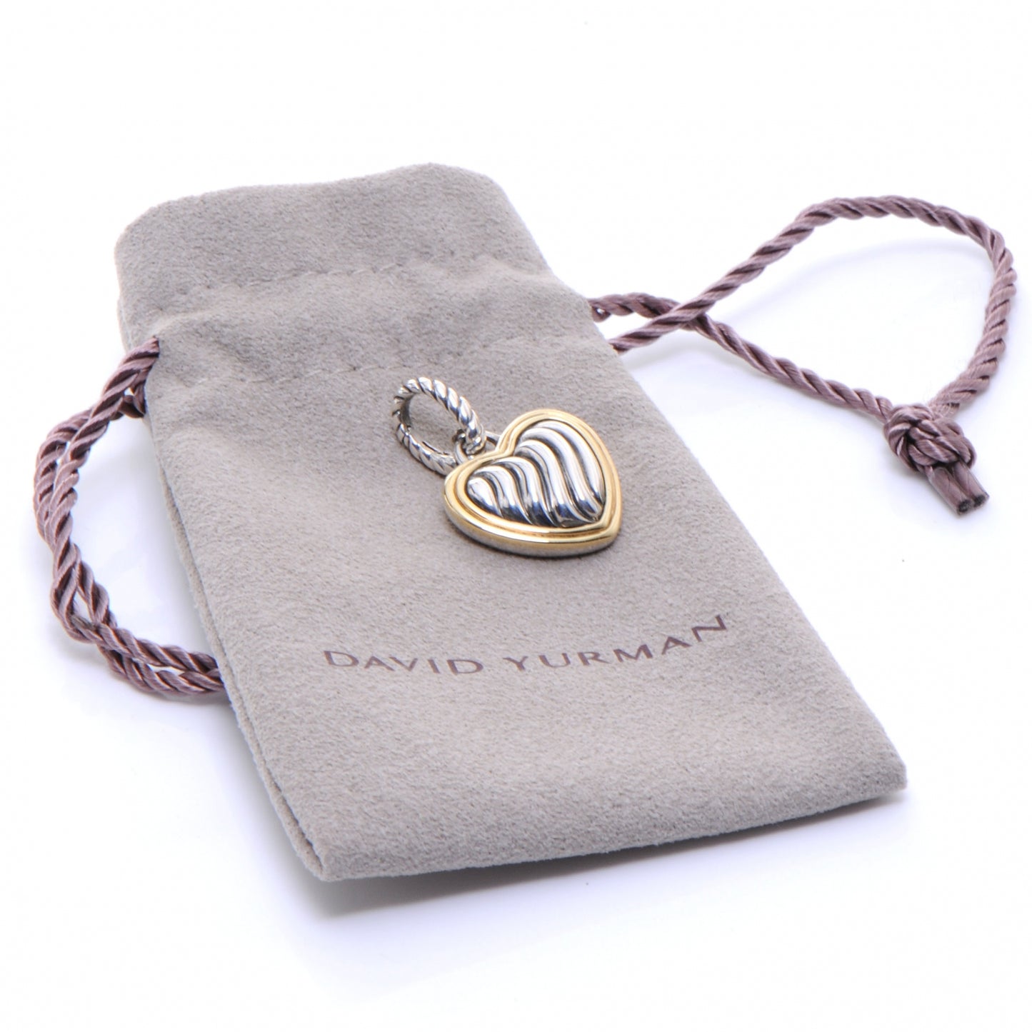 Sterling Silver 18k Gold Heart Pendant
