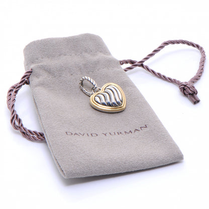 David Yurman Sterling Silver 18k Gold Heart Pendant 5 of 5