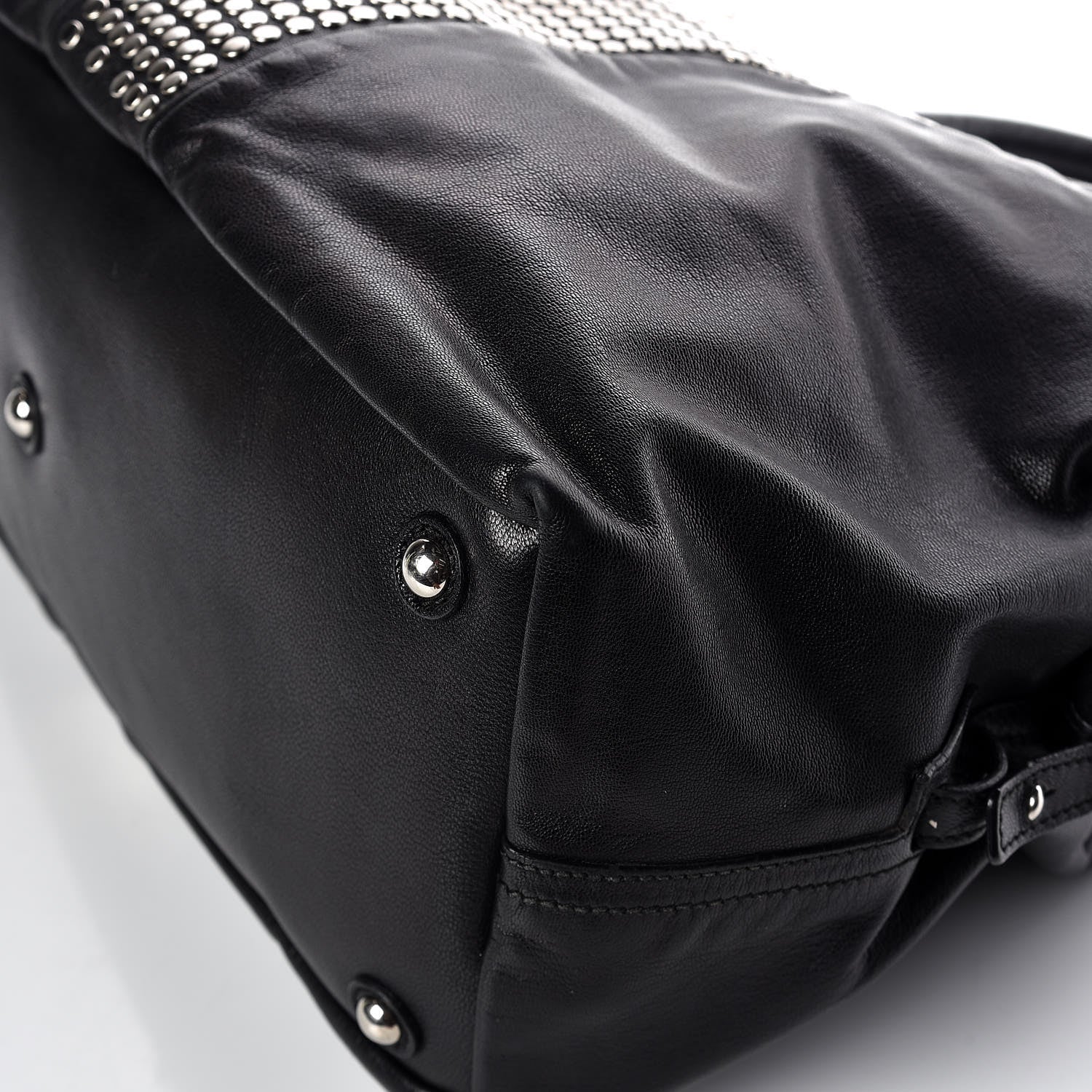 Saint Laurent Chevre Large Rock Stud Easy Y Black 16 of 19