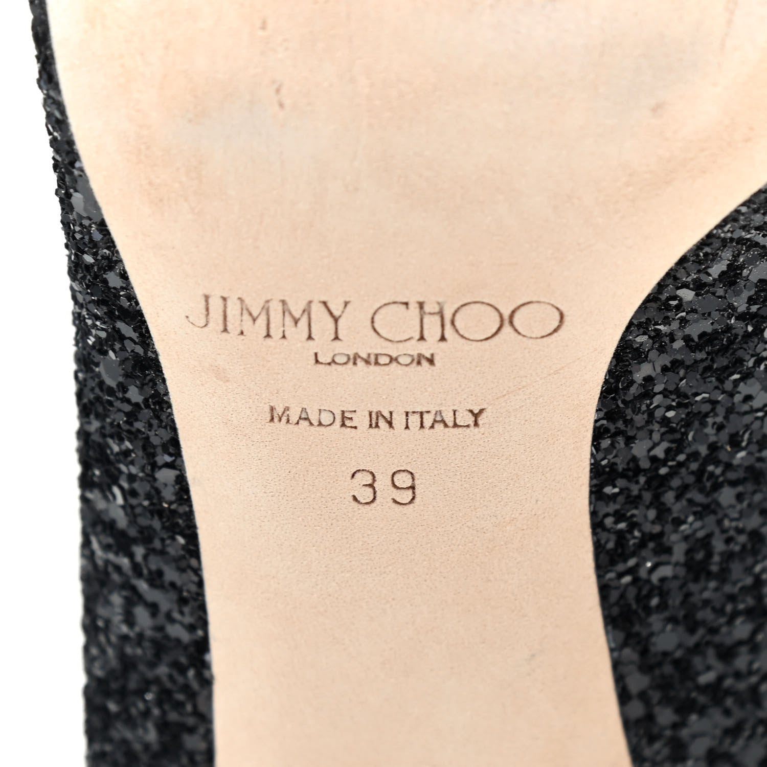 Jimmy Choo Glitter Pointy Toe Romy 60 Pumps 39 Black 7 of 9