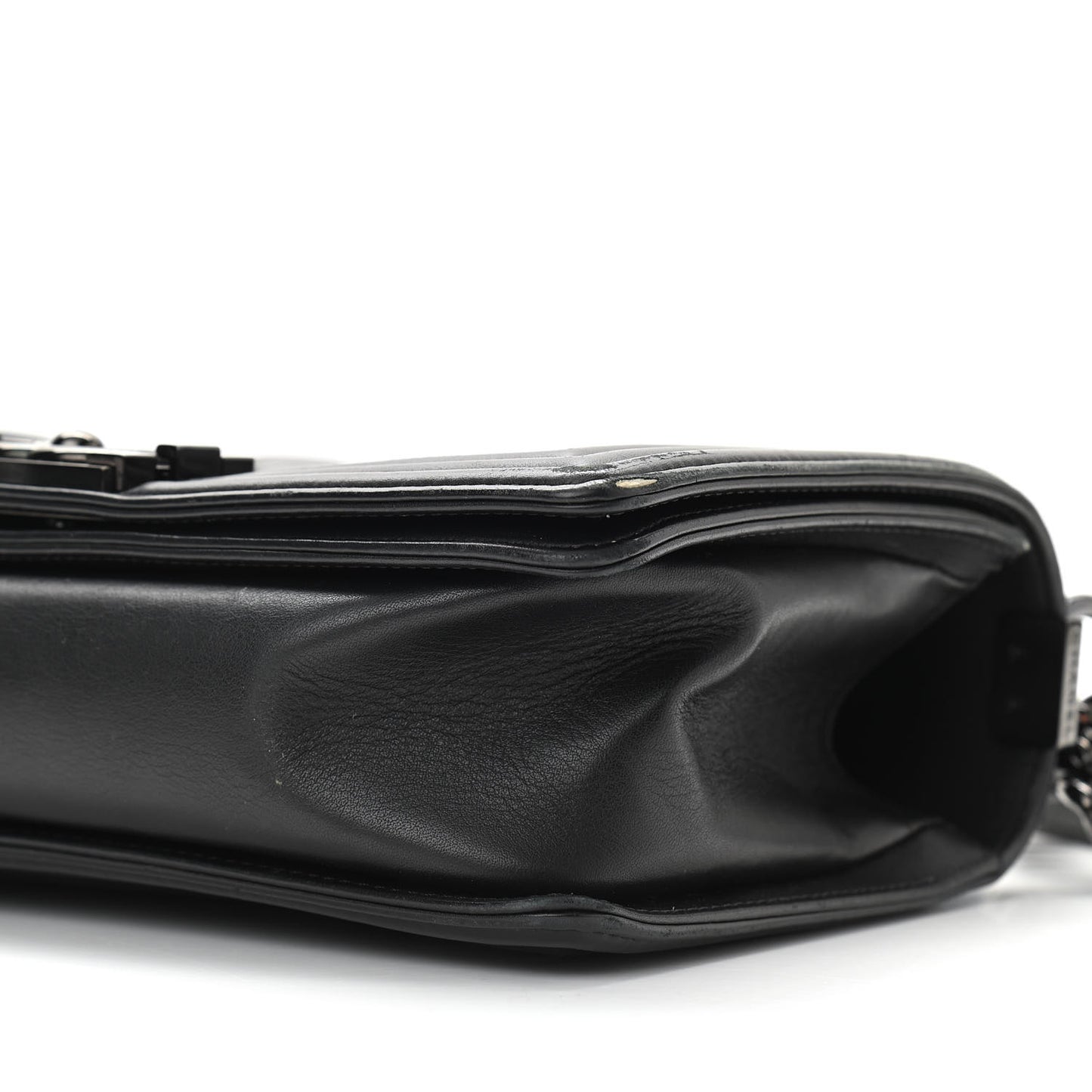 Lambskin Quilted Medium Boy Flap So Black