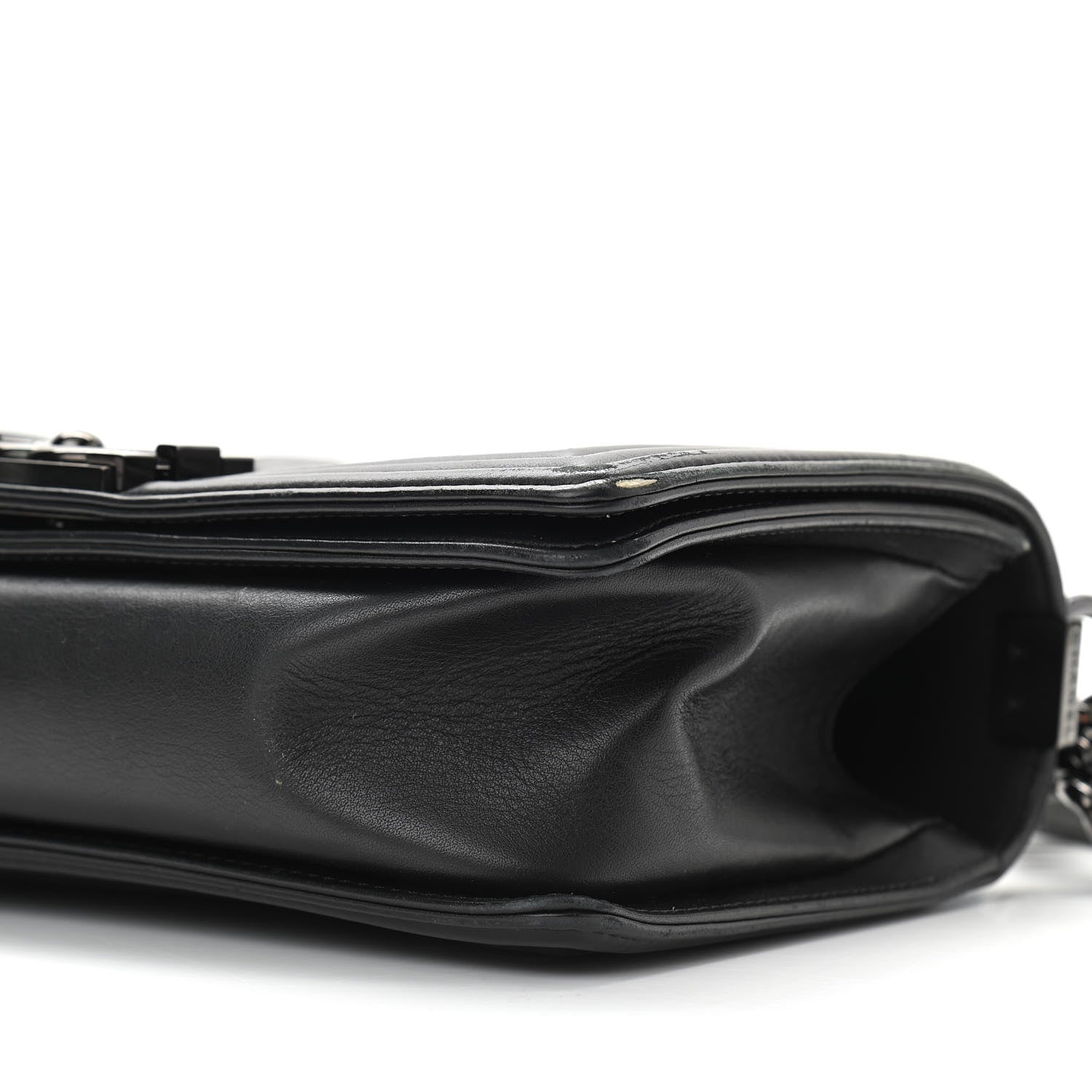 Chanel Lambskin Quilted Medium Boy Flap So Black 10 of 14
