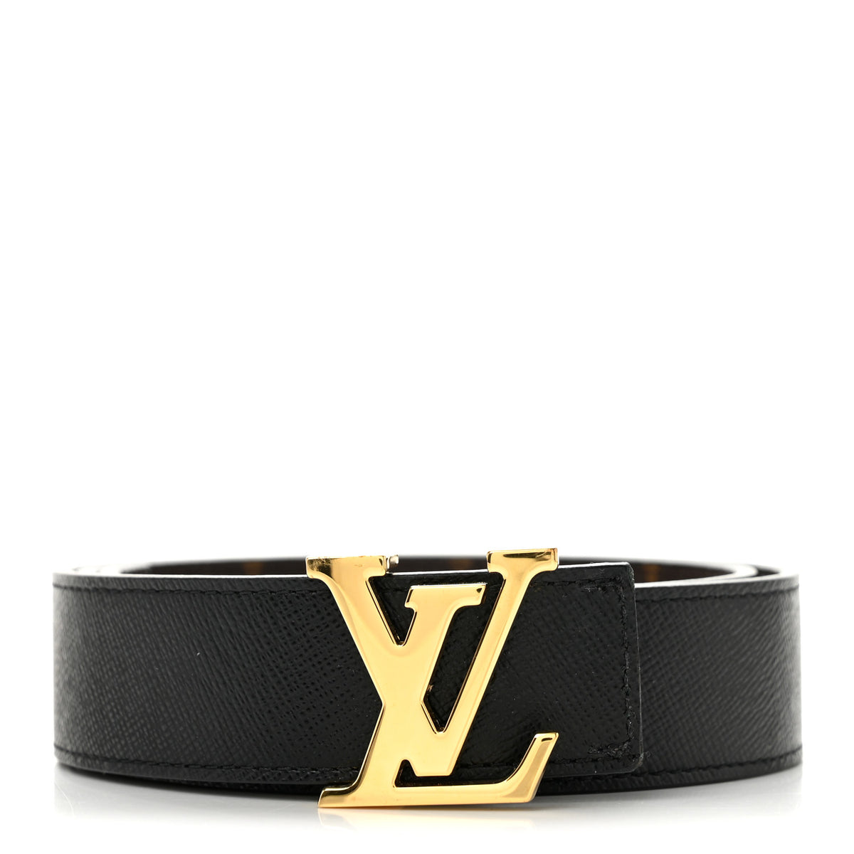 Louis Vuitton Calfskin Monogram 30mm LV Initiales Reversible Belt 75 30 Black 1 of 10
