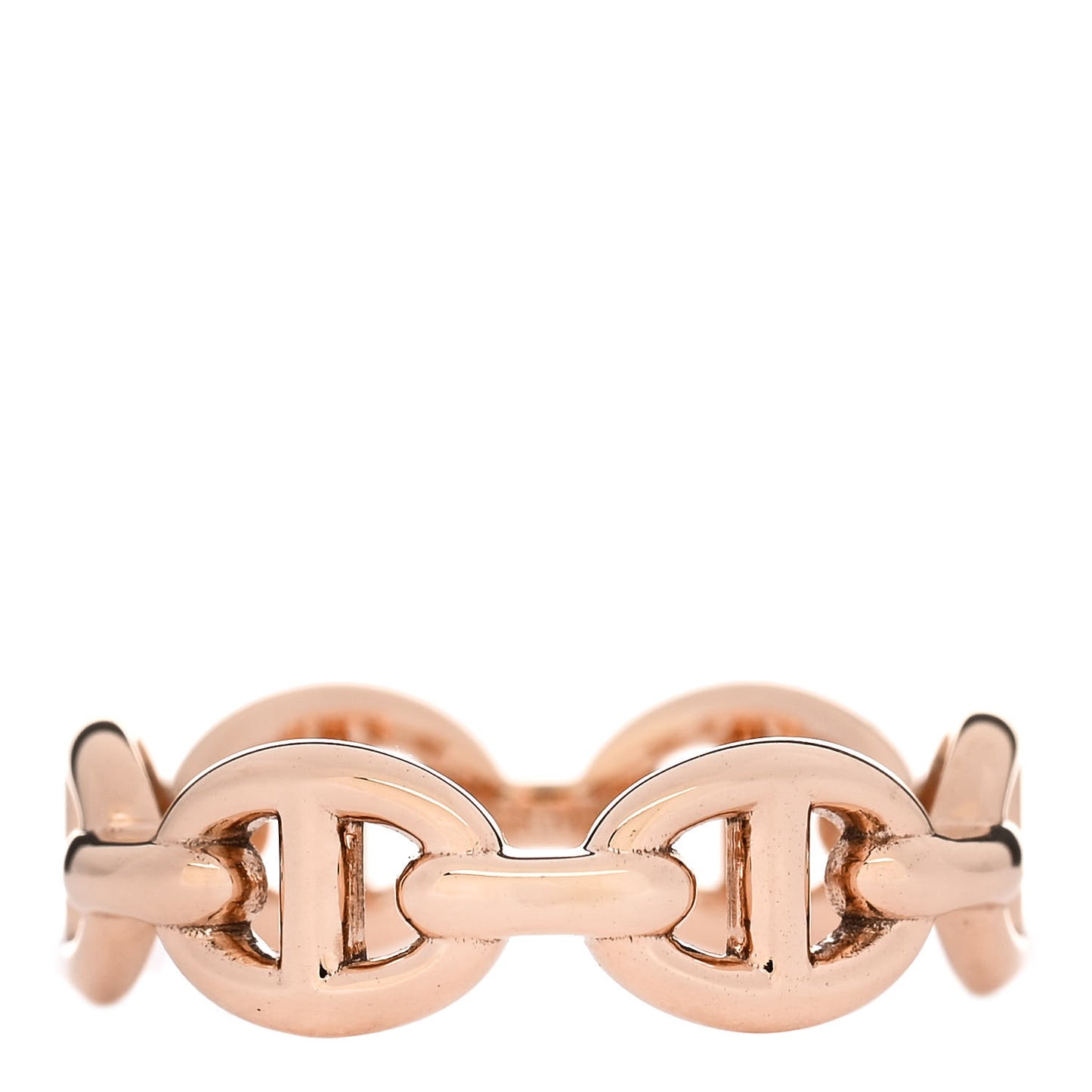 18K Rose Gold PM Chaine d'Ancre Enchainee Ring 50 5.5