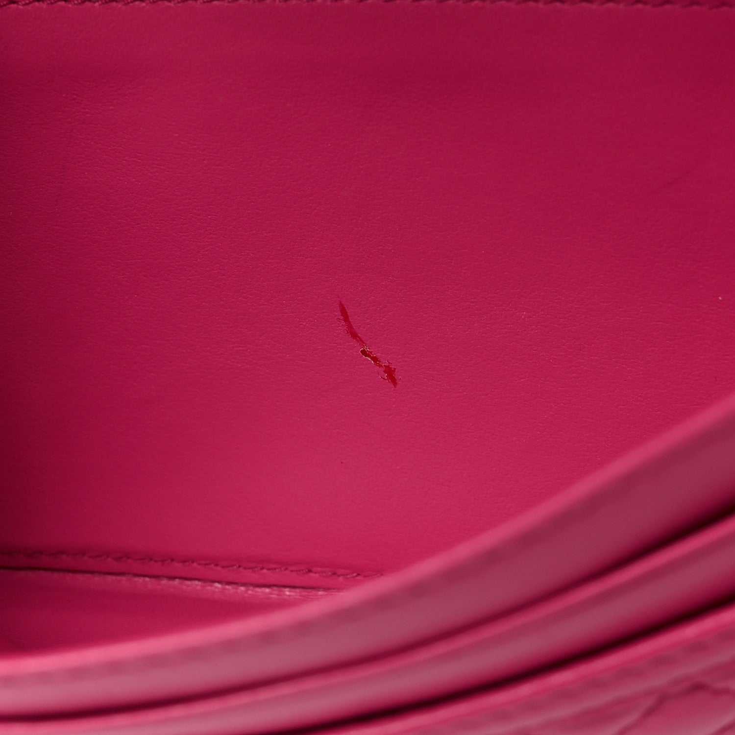 Prada Soft Calfskin Quilted Chain Wallet Fuxia 8 of 8