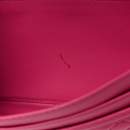 Prada Soft Calfskin Quilted Chain Wallet Fuxia 8 of 8