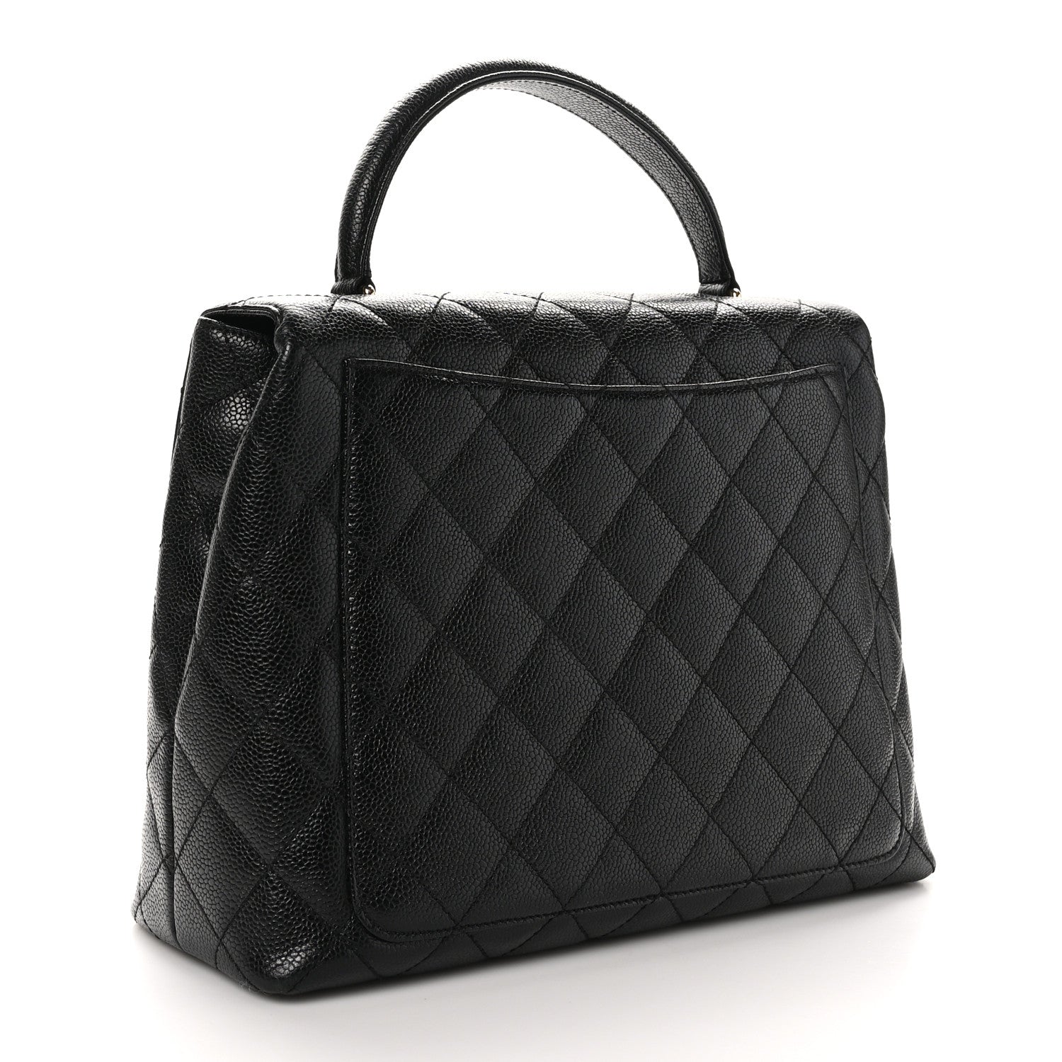 Chanel Caviar Quilted Jumbo Kelly Flap Black 3 of 9