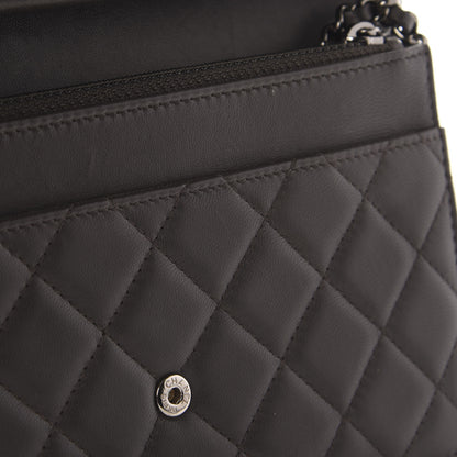 Chanel Lambskin Quilted Boy Wallet On Chain WOC Grey 12 of 12