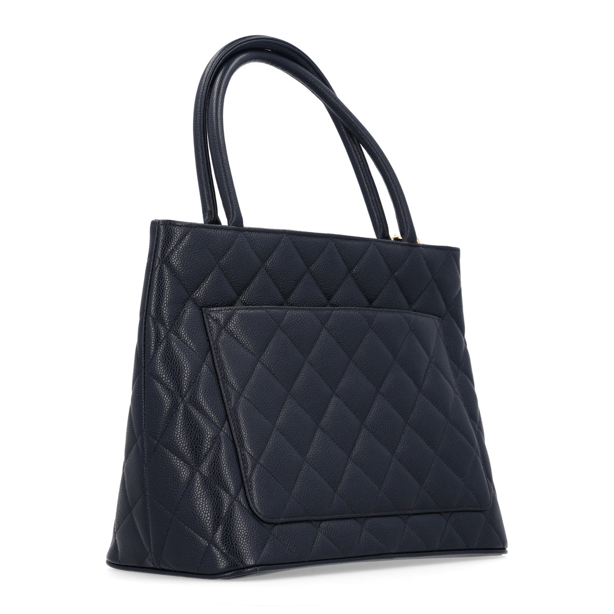 Caviar Quilted Medallion Tote Navy