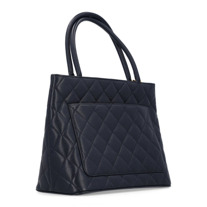 Chanel Caviar Quilted Medallion Tote Navy 3 of 11