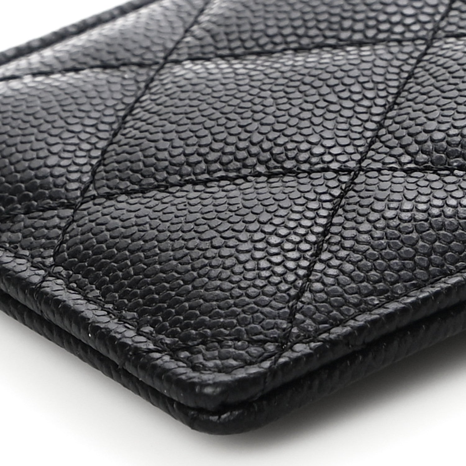Chanel Caviar Quilted Card Holder On Chain Black 10 of 11