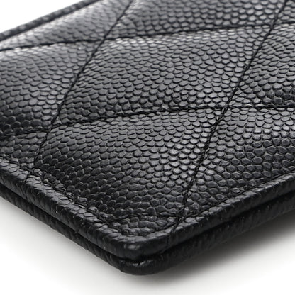 Chanel Caviar Quilted Card Holder On Chain Black 10 of 11