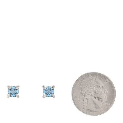 David Yurman Sterling Silver Diamond Blue Topaz Petite Chatelaine Earrings 2 of 4