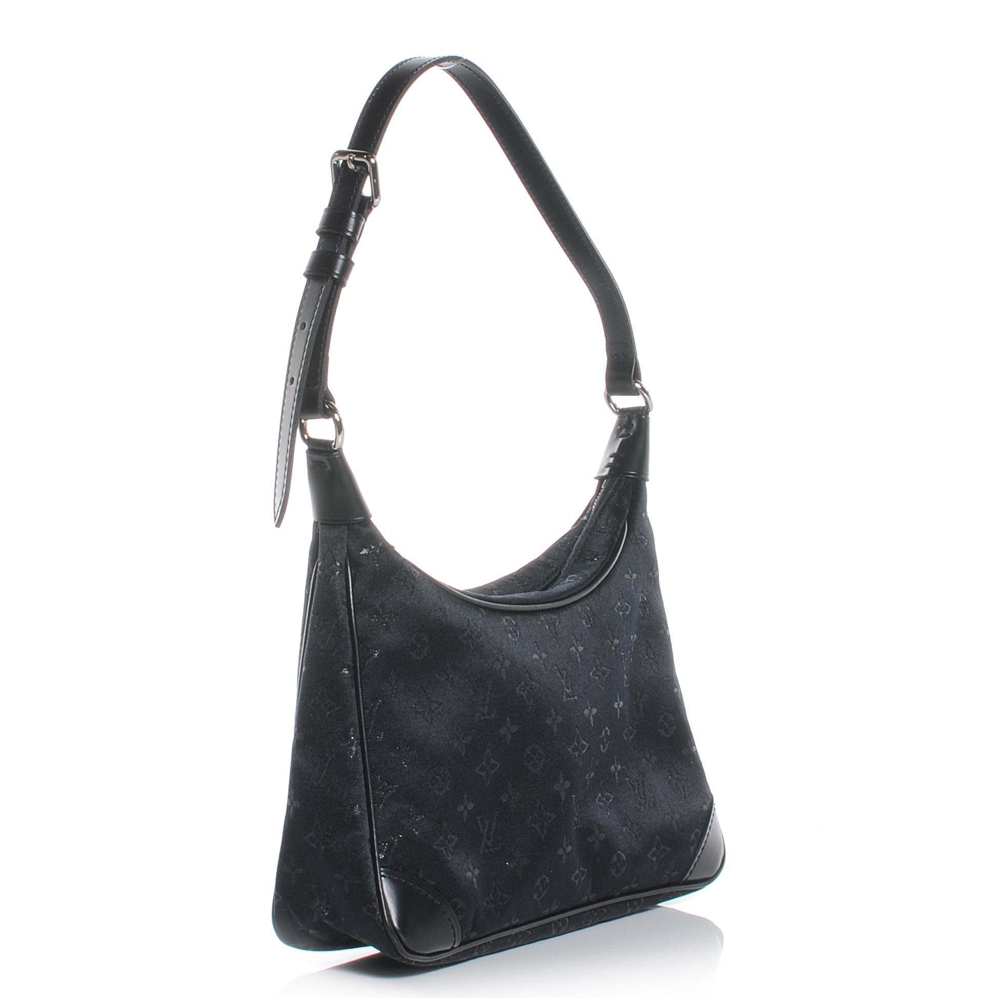 Louis Vuitton Satin Monogram Little Boulogne Black 3 of 7