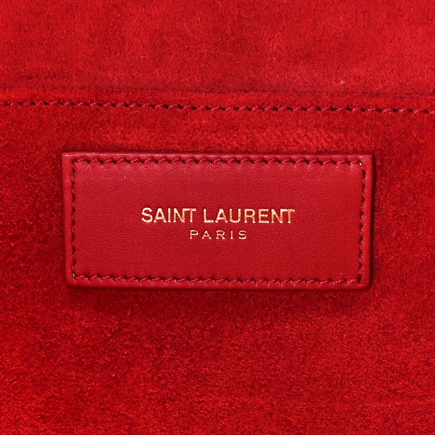 Calfskin Classic Y Ligne Clutch Red