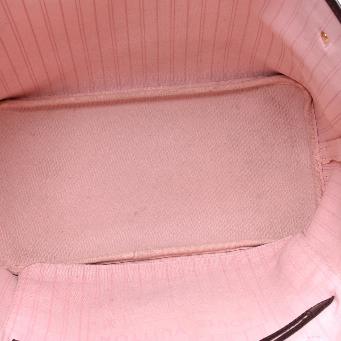 Damier Ebene Neo Neverfull MM Rose Ballerine