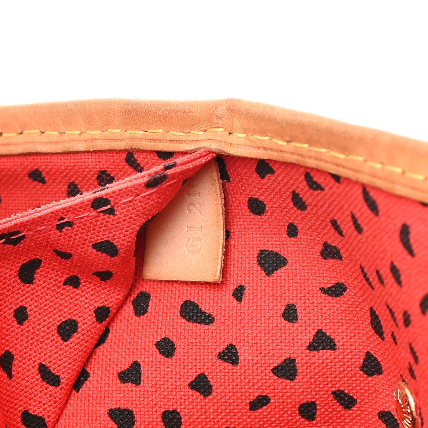 Monogram Kusama Waves Neverfull MM Red