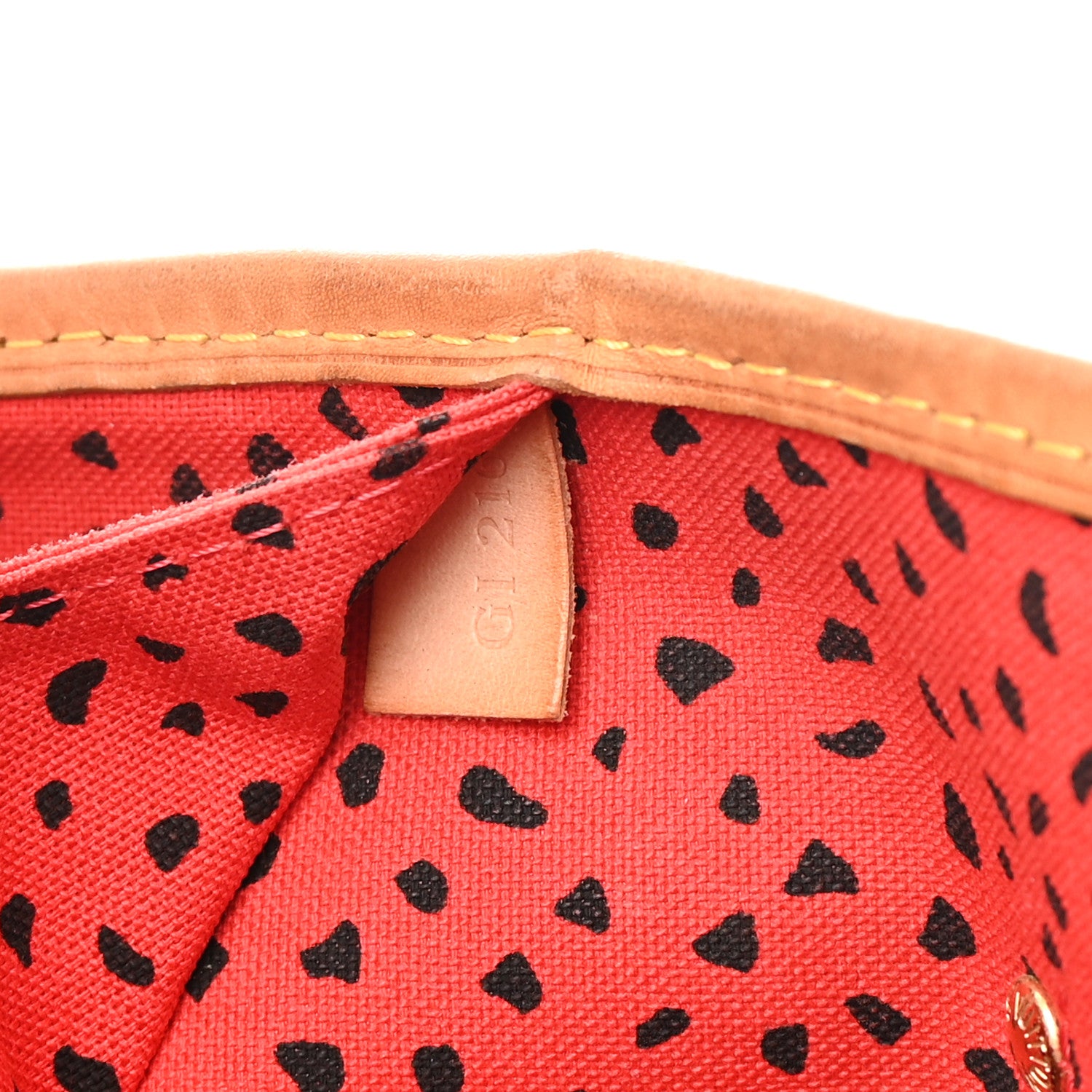 Louis Vuitton Monogram Kusama Waves Neverfull MM Red 7 of 24