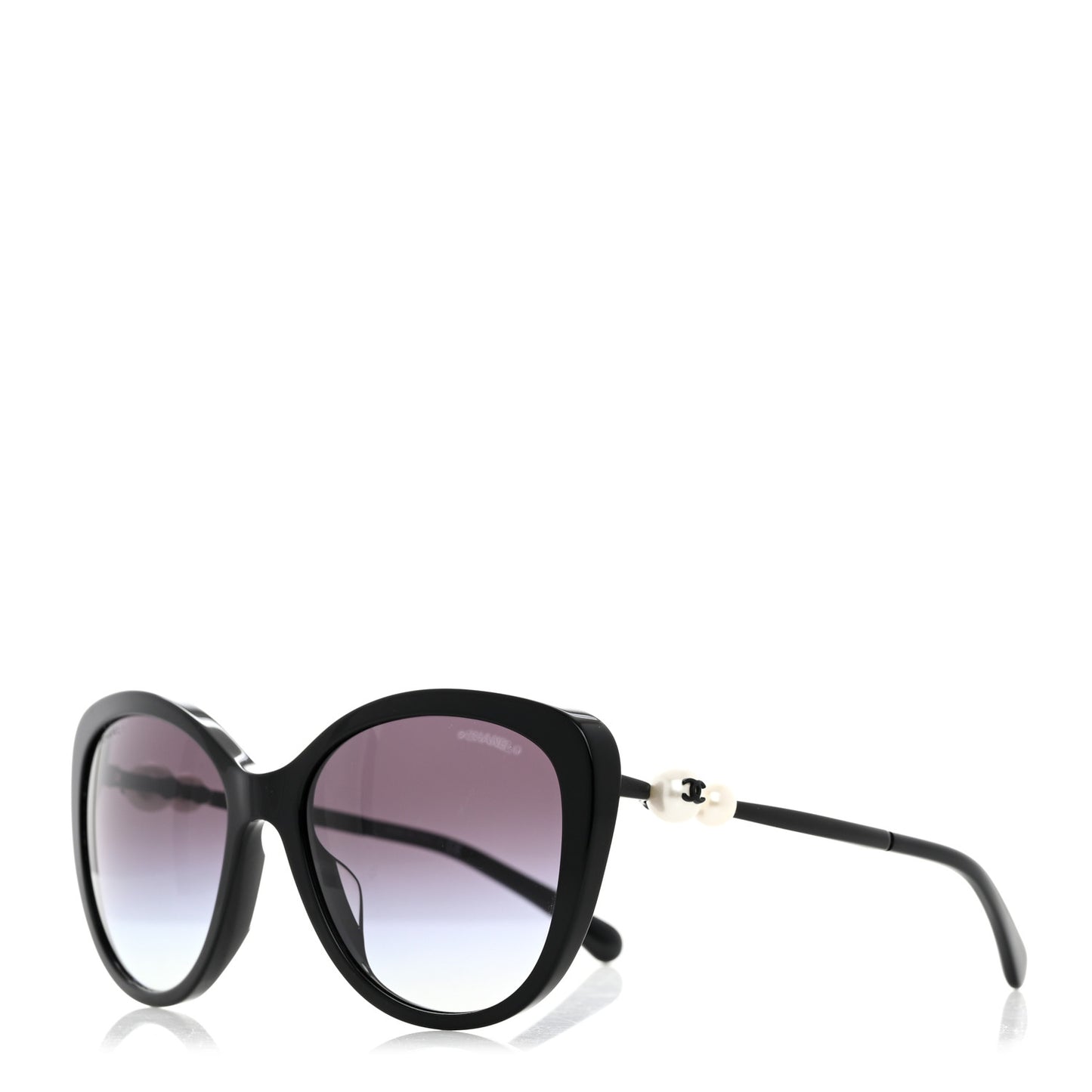 Acetate Pearl Polarized Winter Butterfly Sunglasses 5338-H-A Black