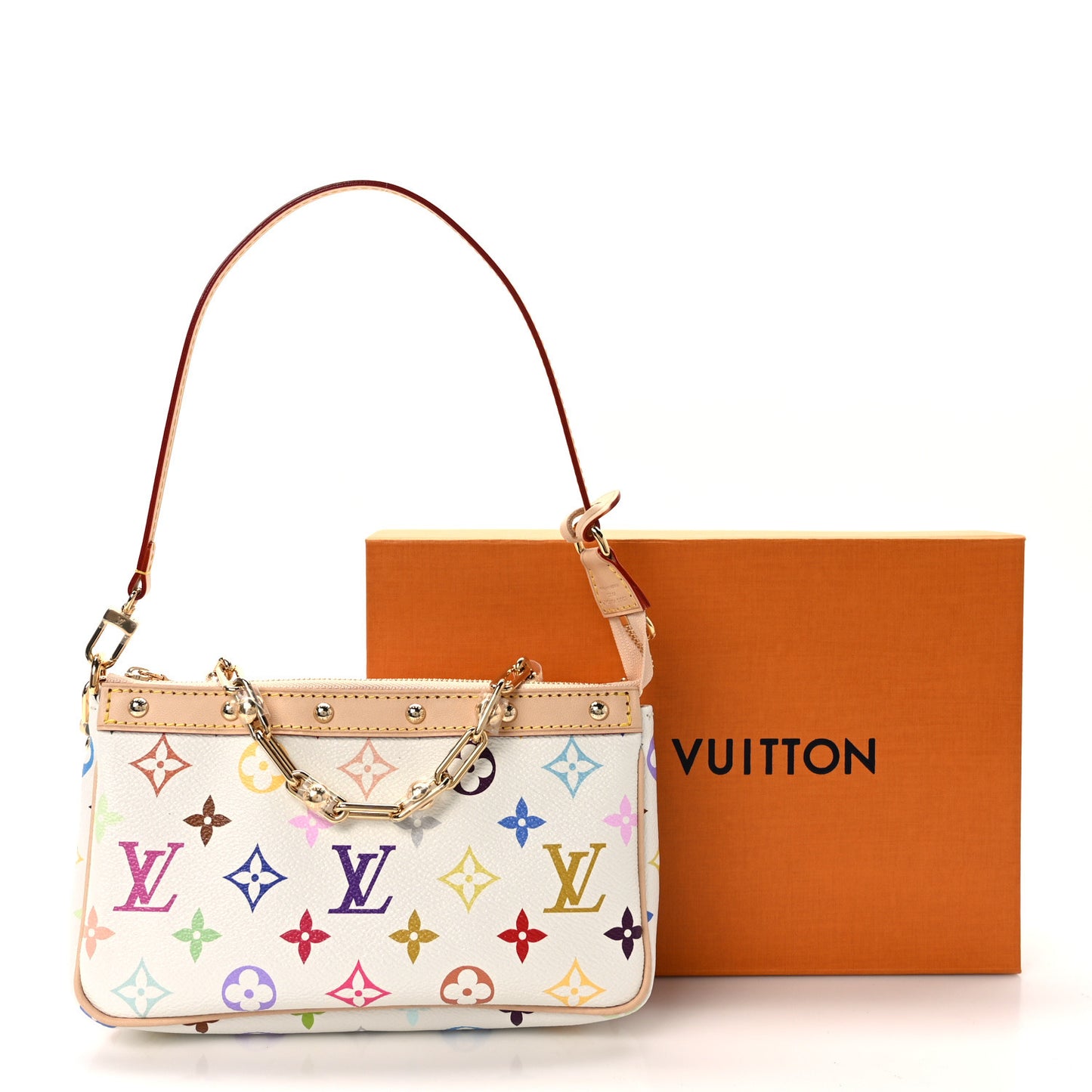 LV X TM Monogram Multicolor Pochette Accessories White
