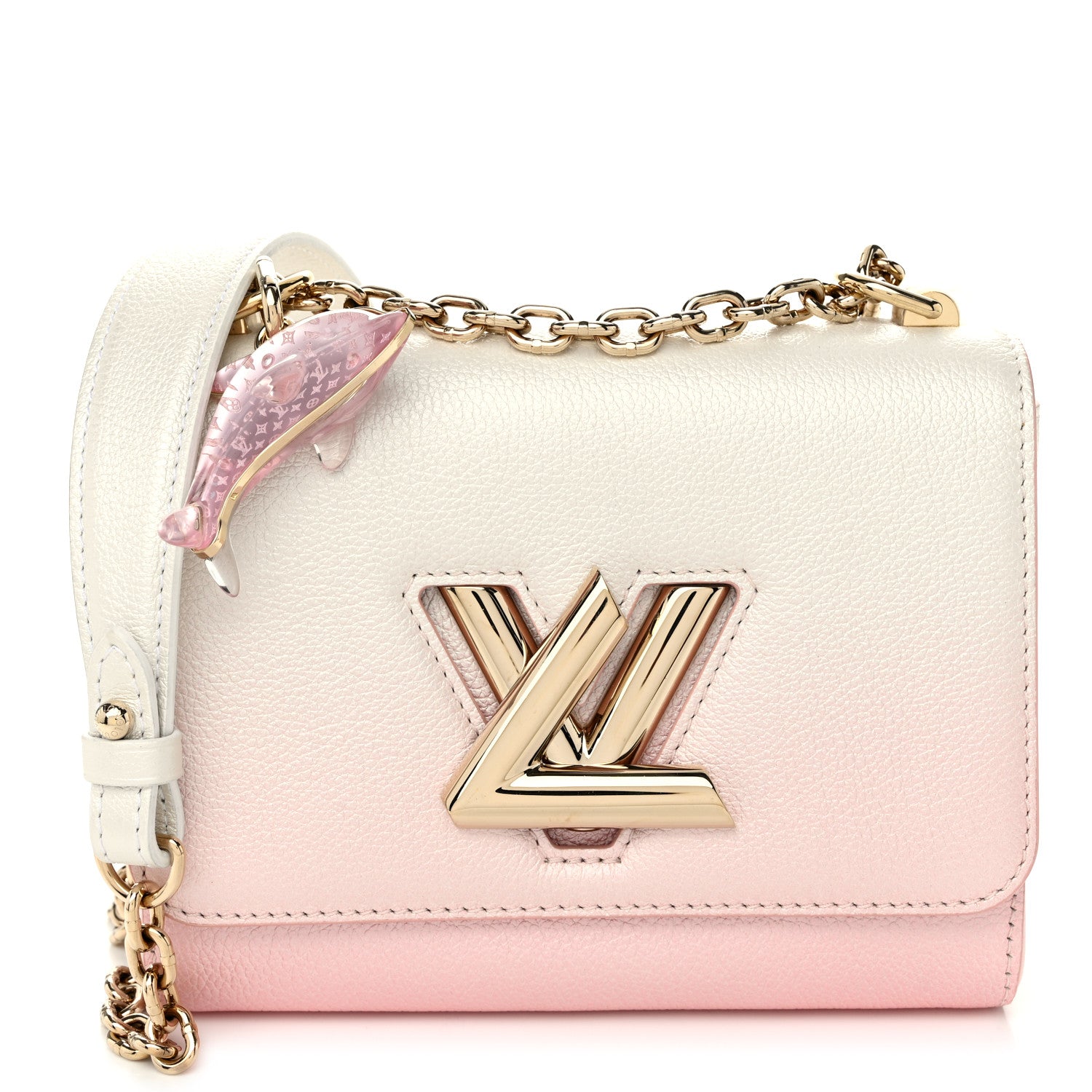 Louis Vuitton Calfskin Twist Chain Shoulder Bag PM Shaded Pink 1 of 11