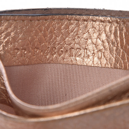 Valentino Garavani Metallic Pebbled Calfskin Rockstud Card Holder Rame 7 of 8