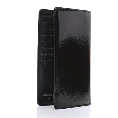 Chanel Grained Patent CC Yen Wallet Black 3 of 8