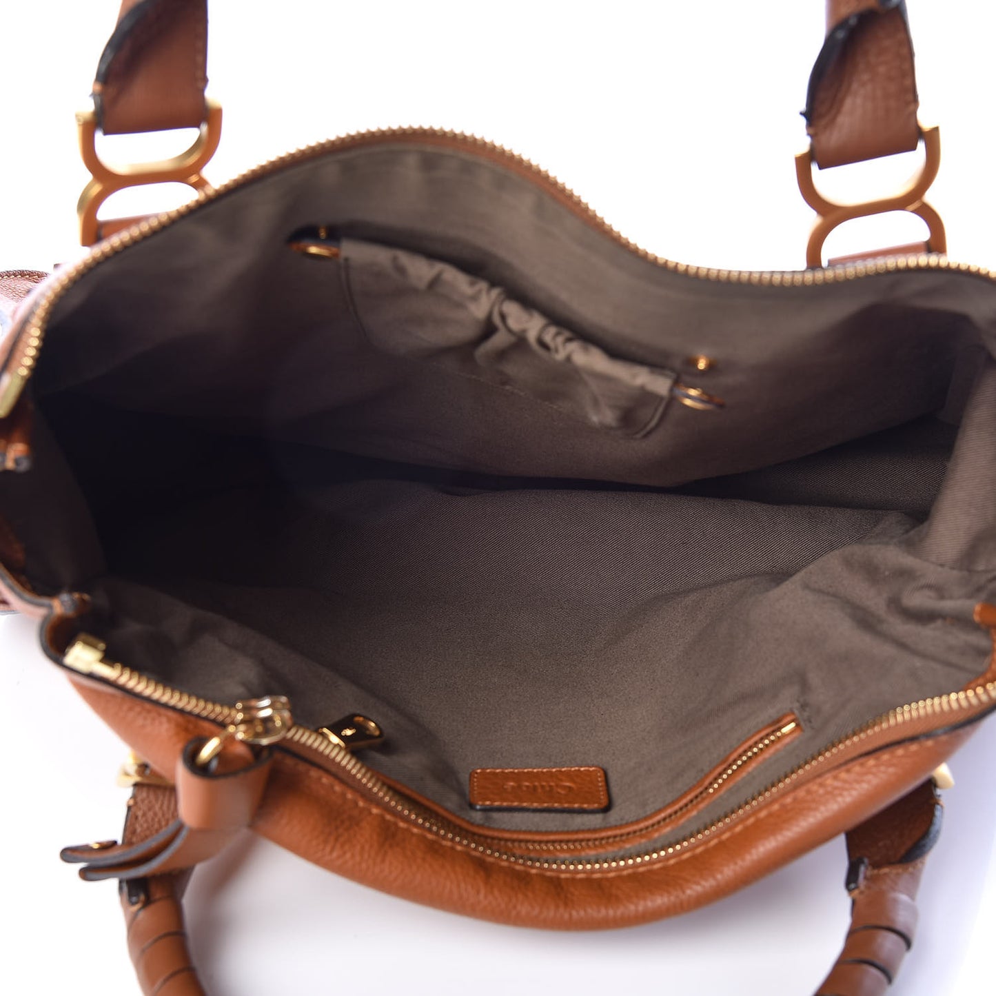 Calfskin Large Marcie Satchel Tan