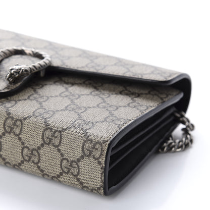 Gucci GG Supreme Monogram Mini Dionysus Chain Wallet Beige Black 7 of 11